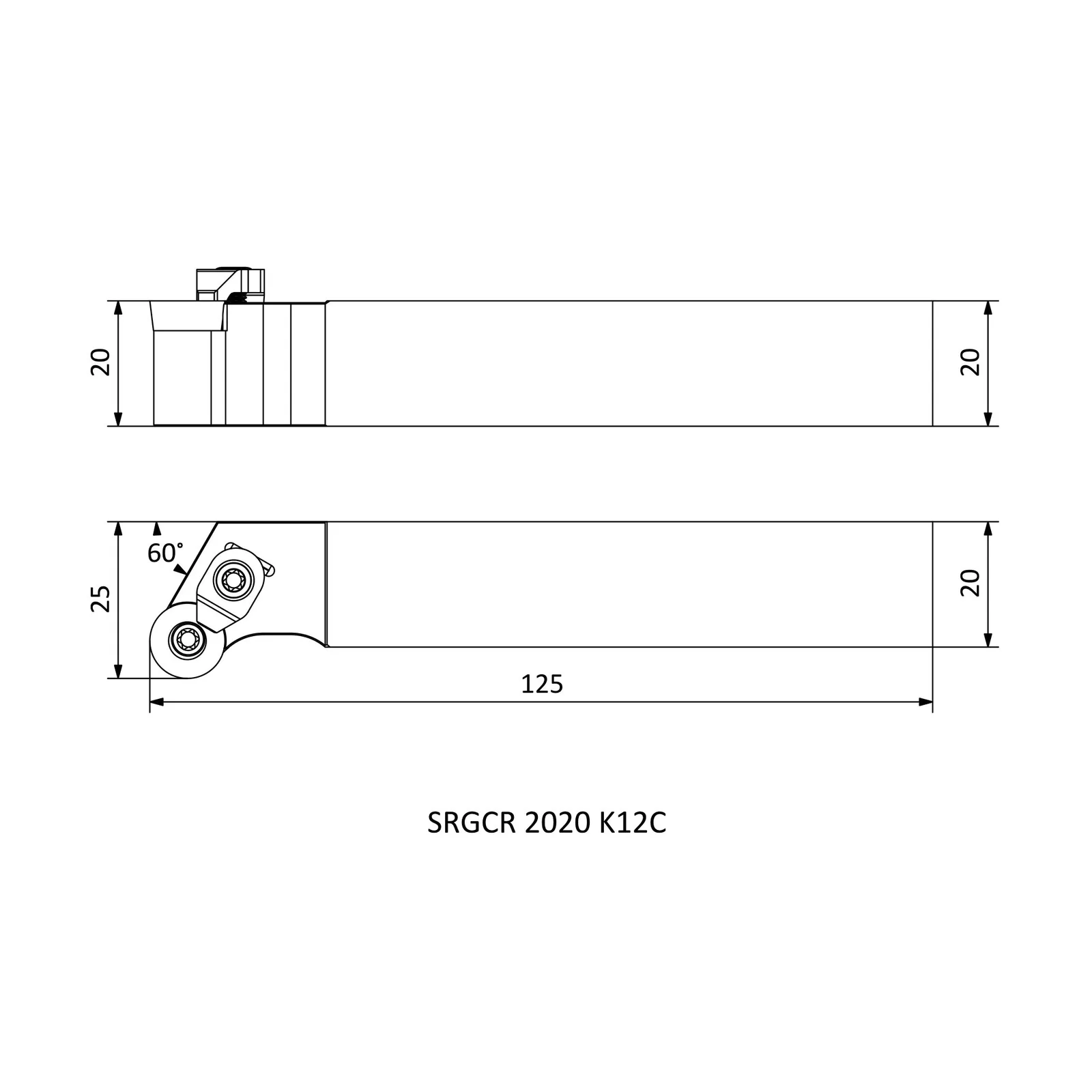 SRGCR 2020 K12C &mdash; dimensioned drawing