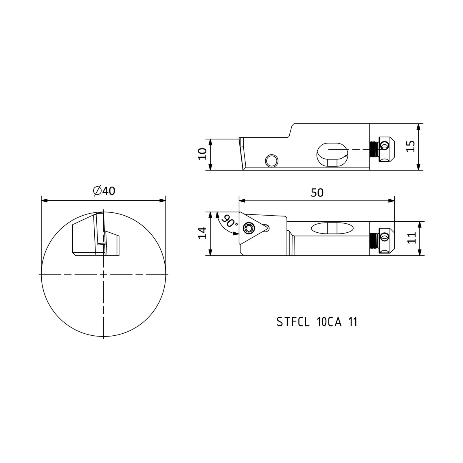 STFCL 10CA 11 &mdash; dimensioned drawing