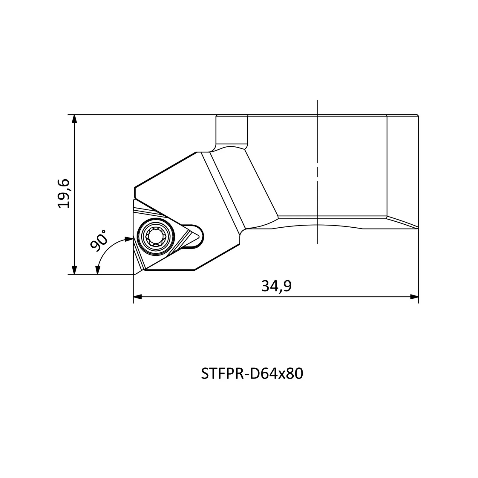 STFPR-D64x80 &mdash; dimensioned drawing