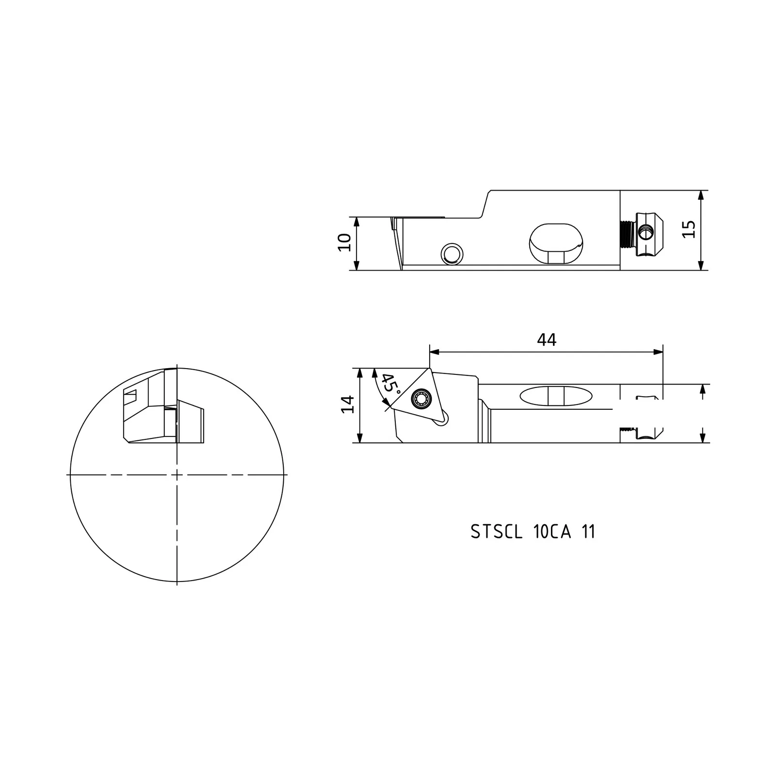 STSCL 10CA 11 &mdash; dimensioned drawing