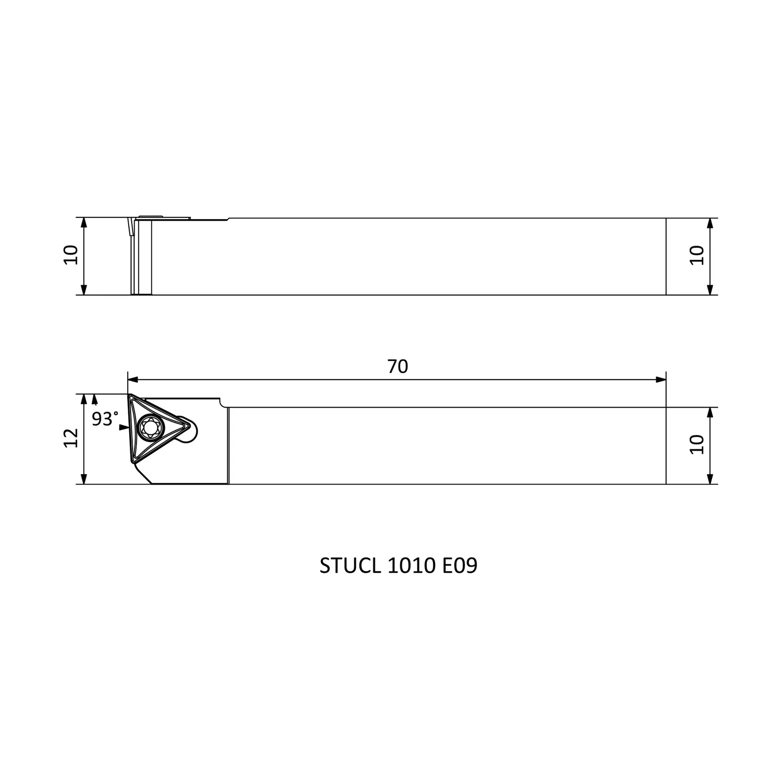 STUCL 1010 E09 &mdash; dimensioned drawing