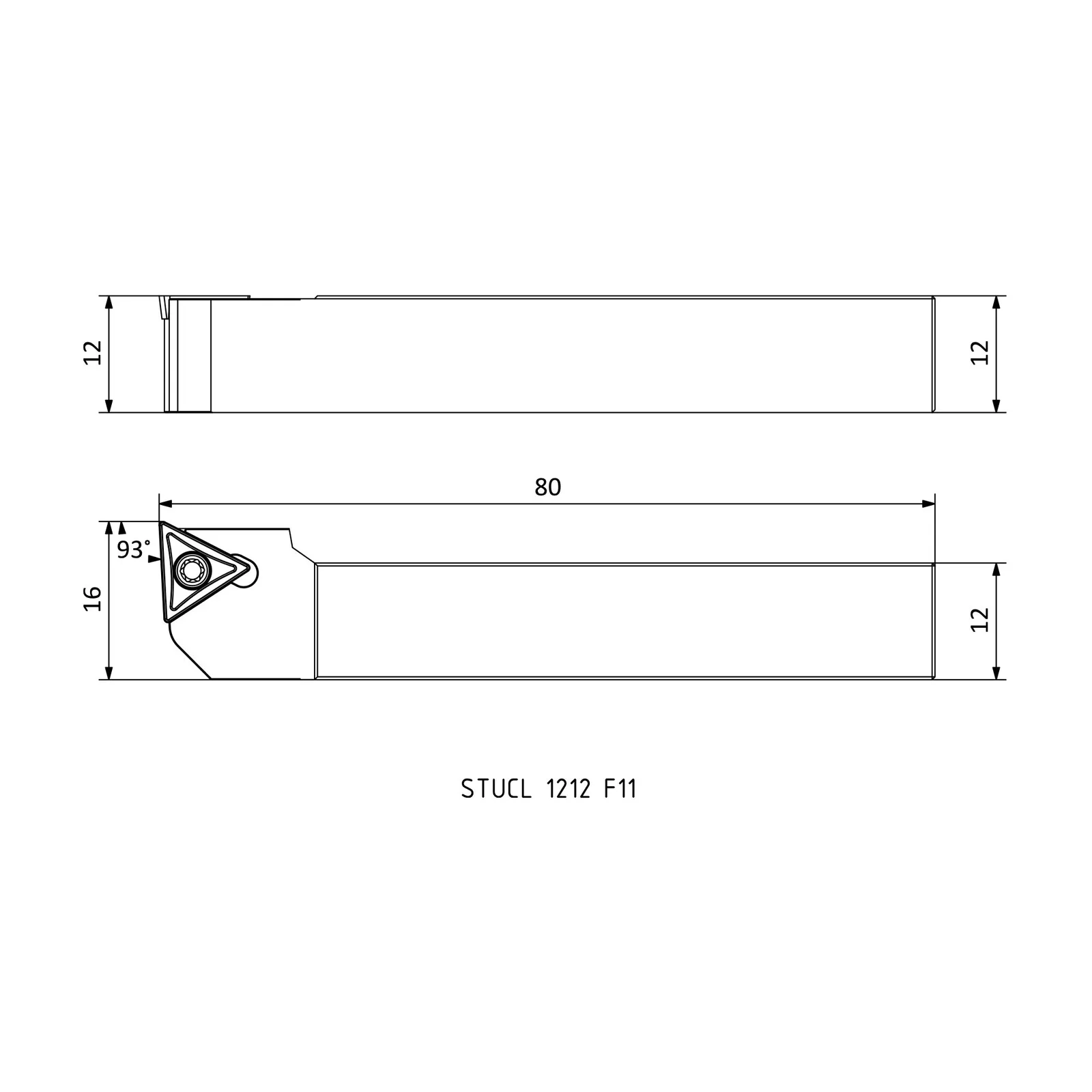 STUCL 1212 F11 &mdash; dimensioned drawing
