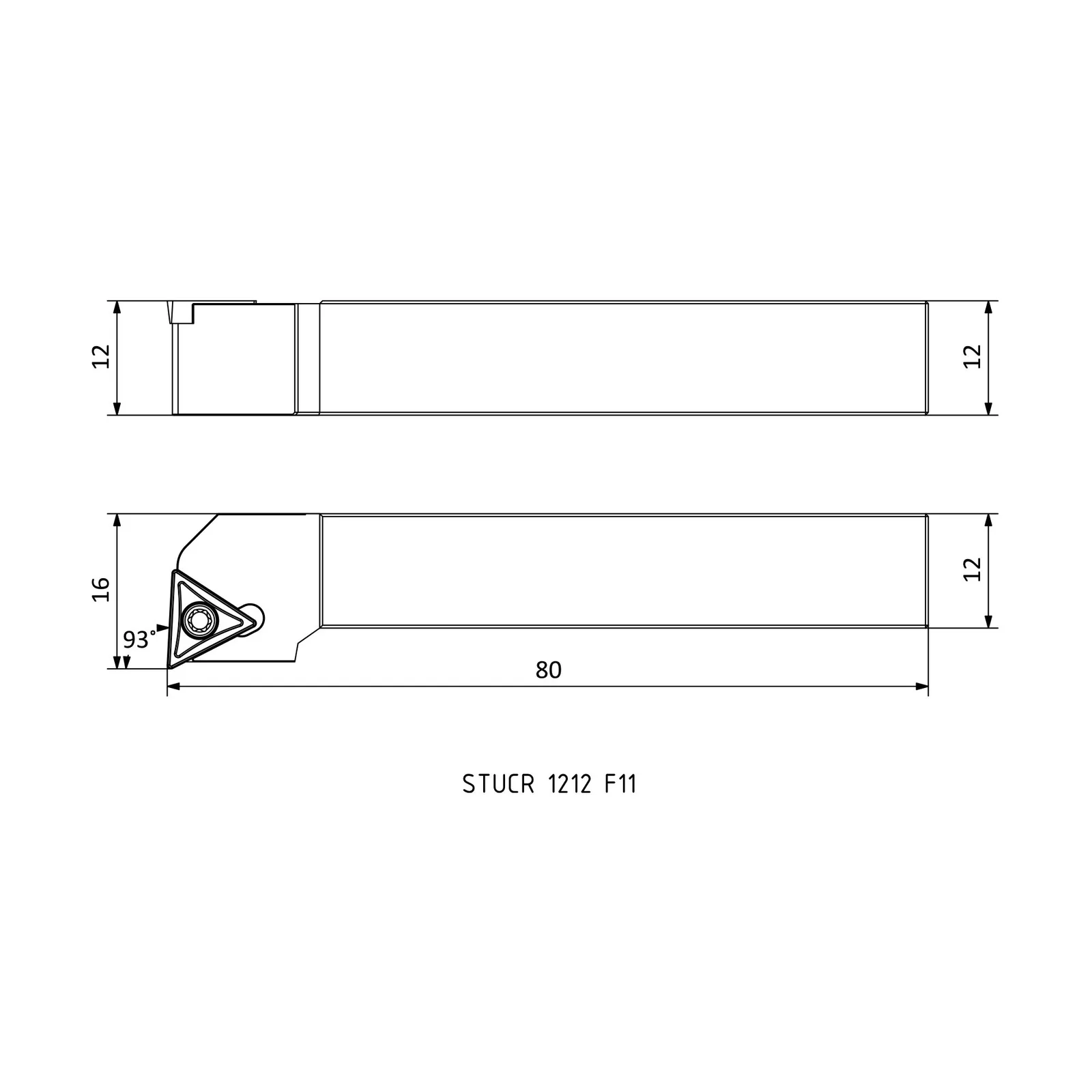 STUCR 1212 F11 &mdash; dimensioned drawing