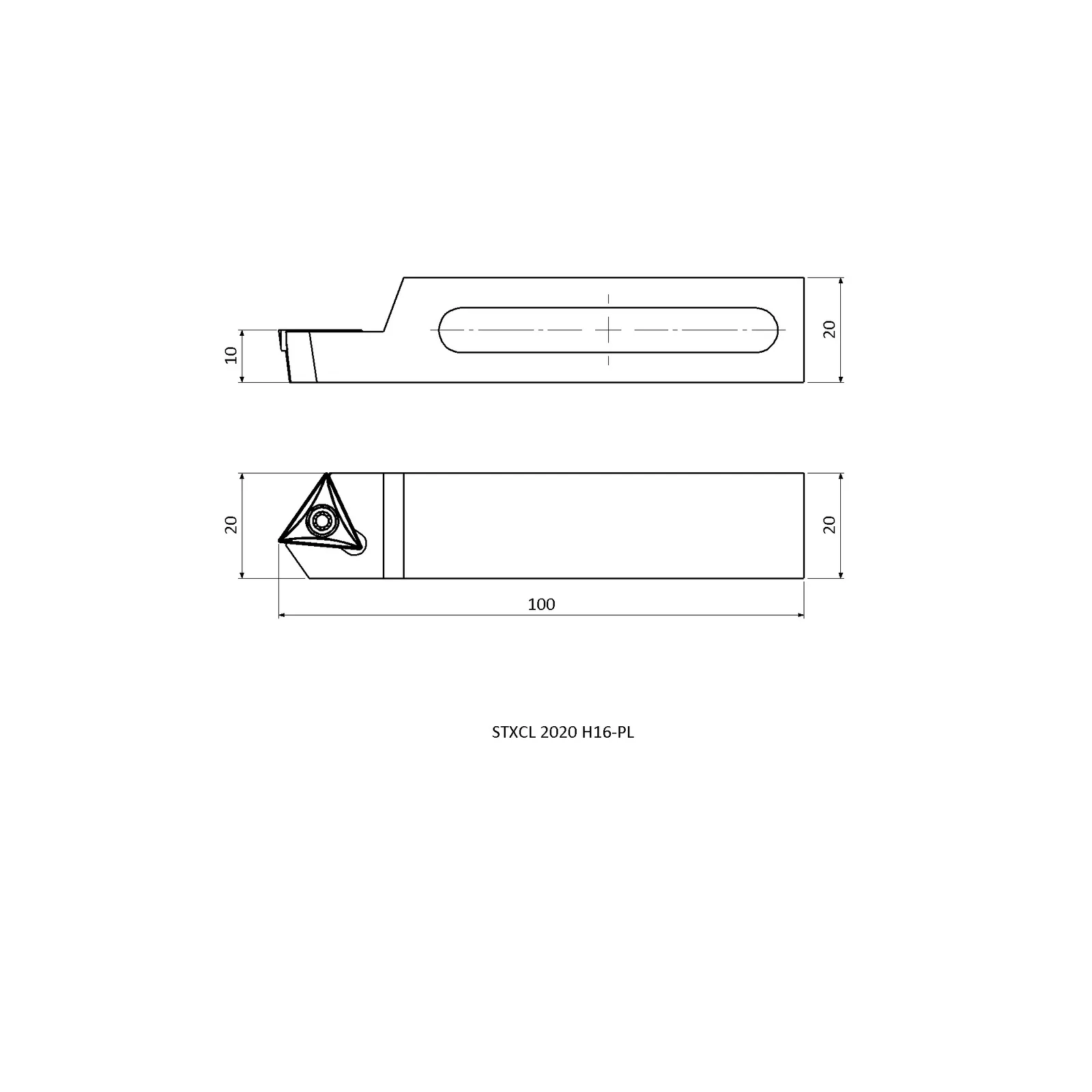 STXCL 2020 H16-PL &mdash; dimensioned drawing