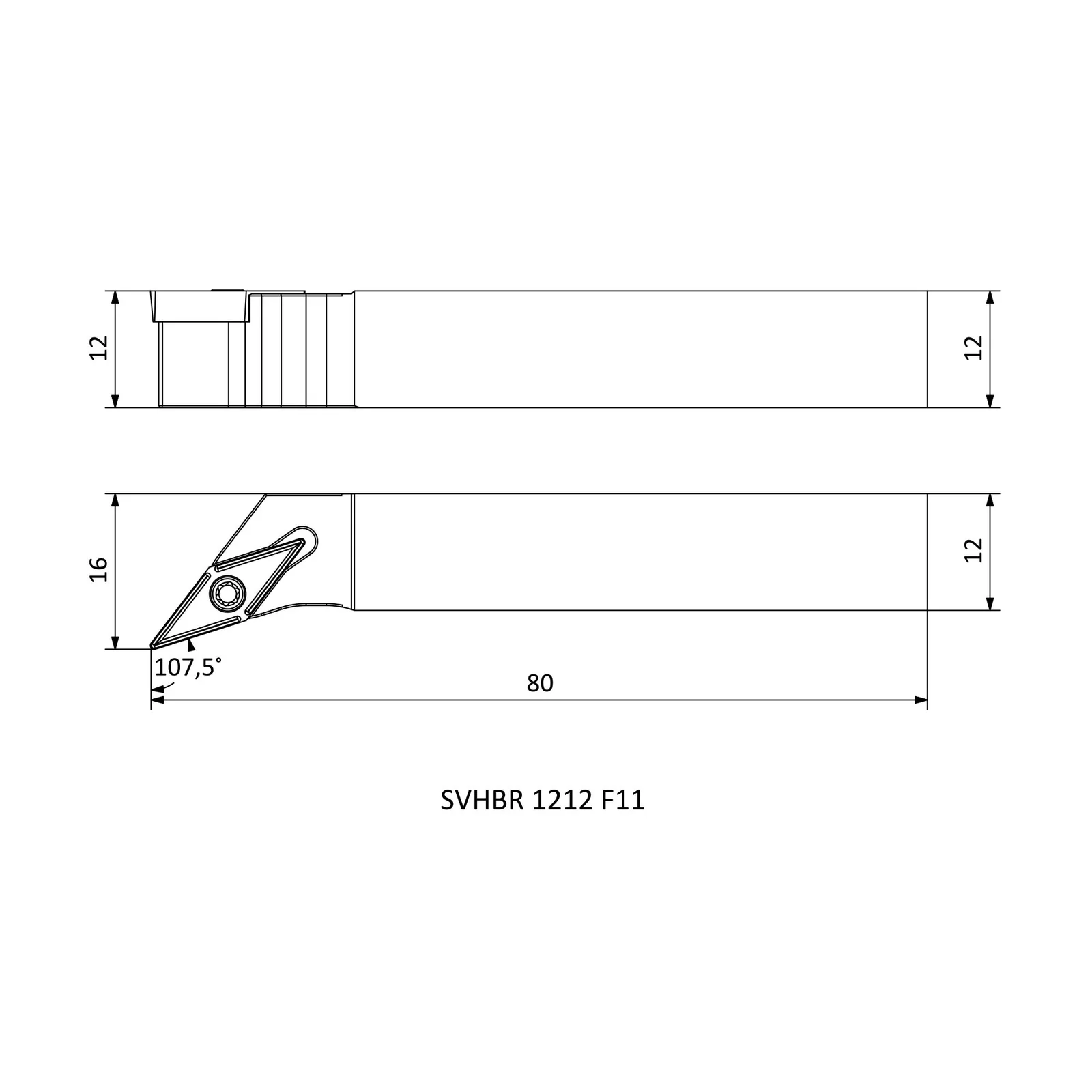 SVHBR 1212 F11 &mdash; dimensioned drawing