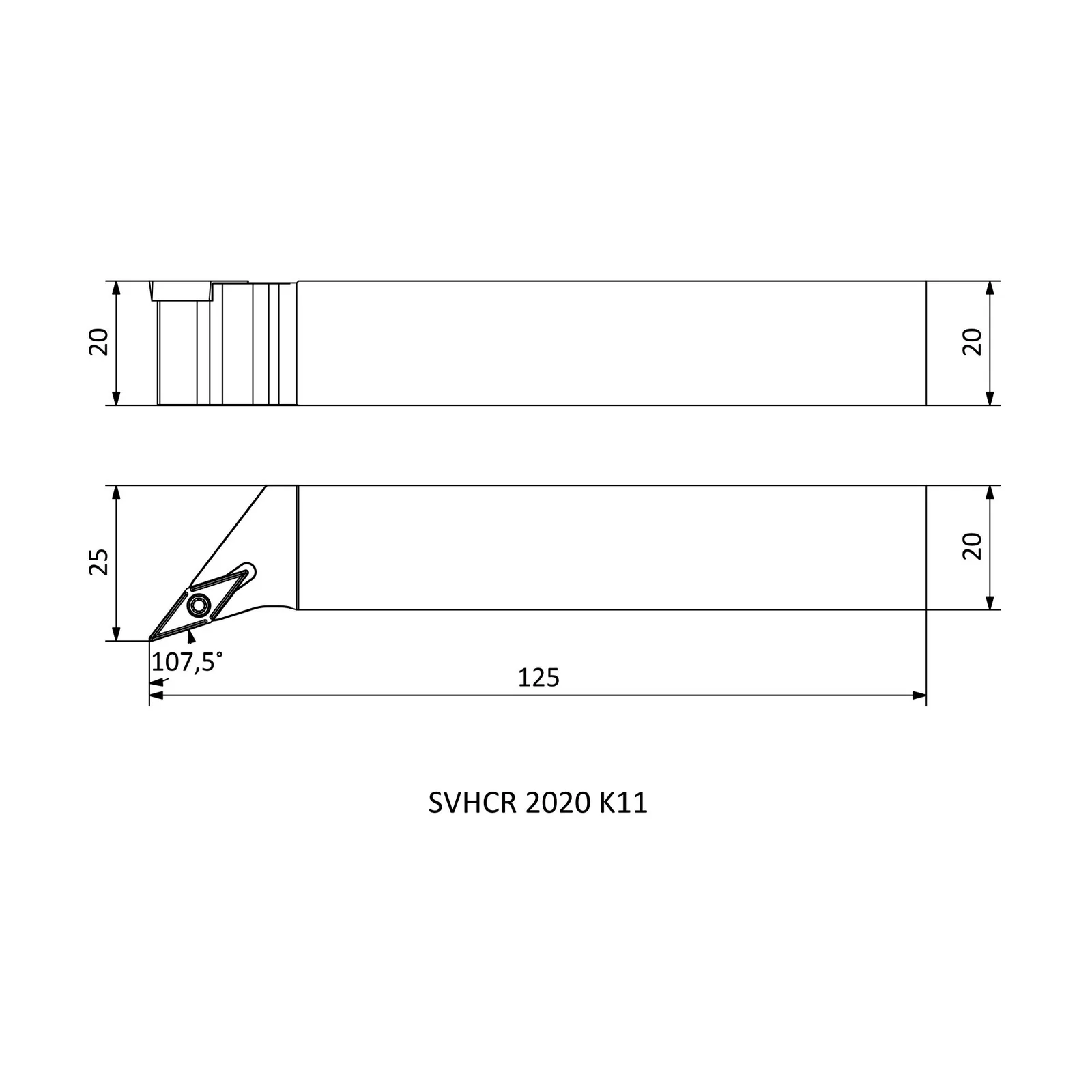 SVHCR 2020 K11 &mdash; dimensioned drawing