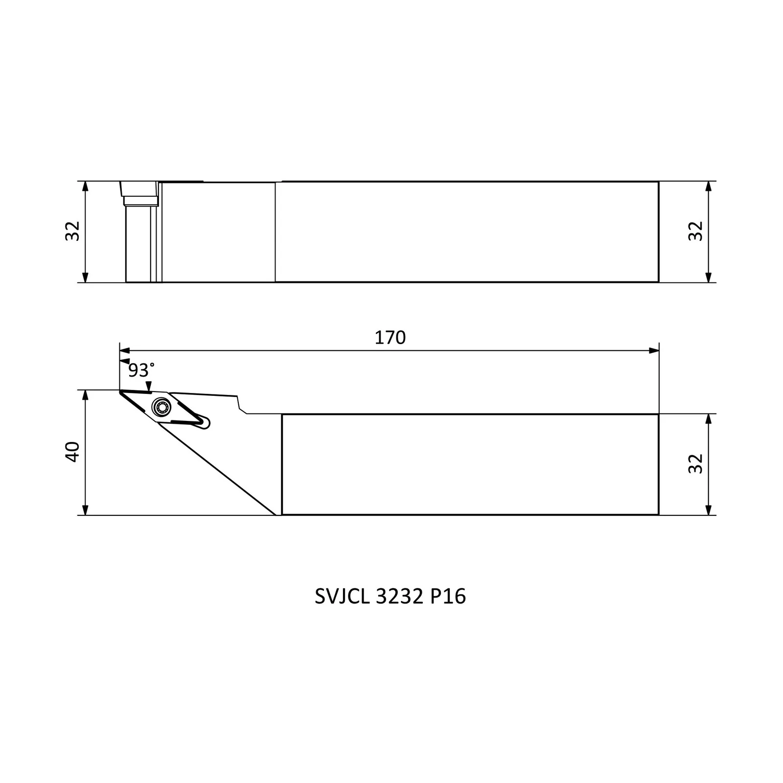 SVJCL 3232 P16 &mdash; dimensioned drawing