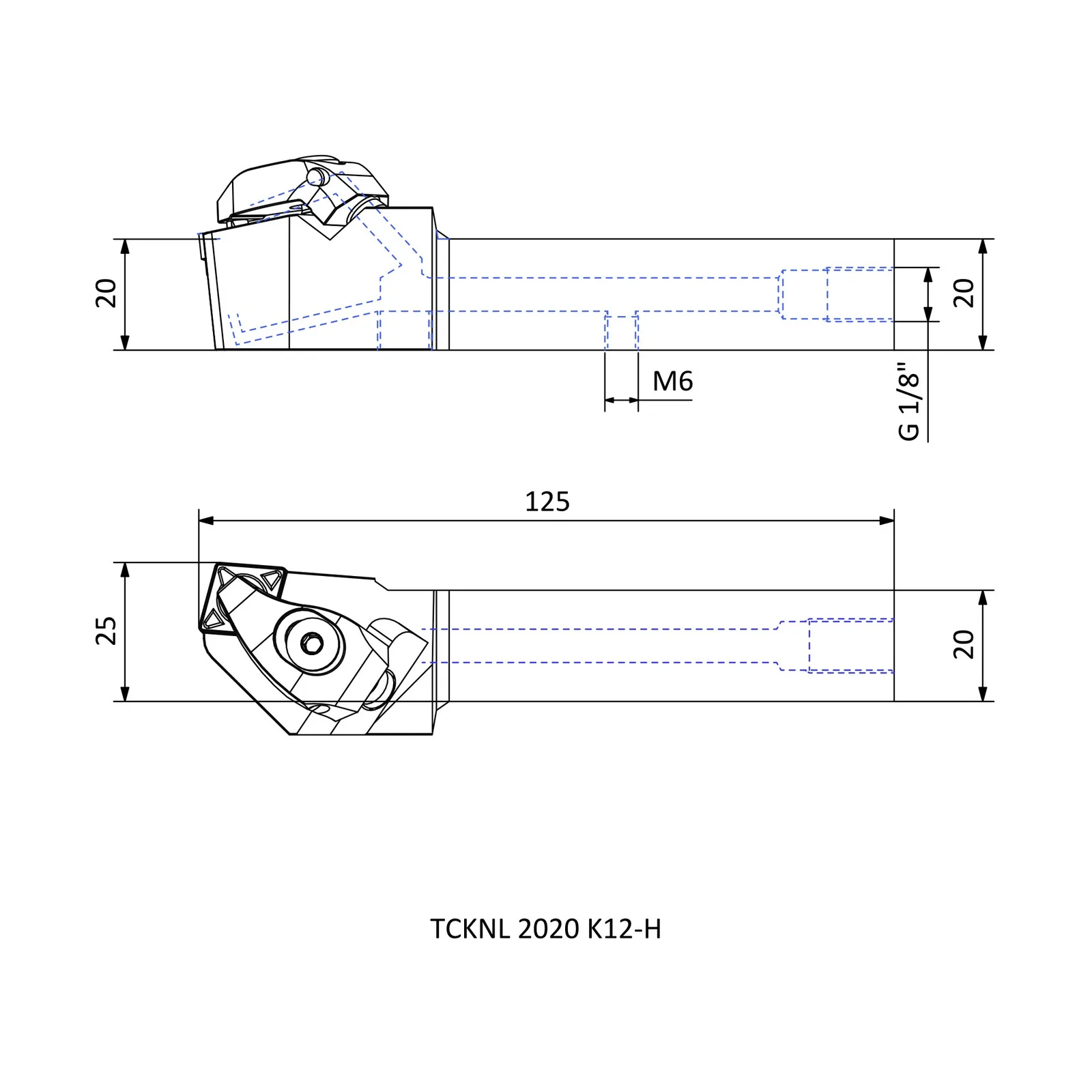 TCKNL 2020 K12-H &mdash; dimensioned drawing