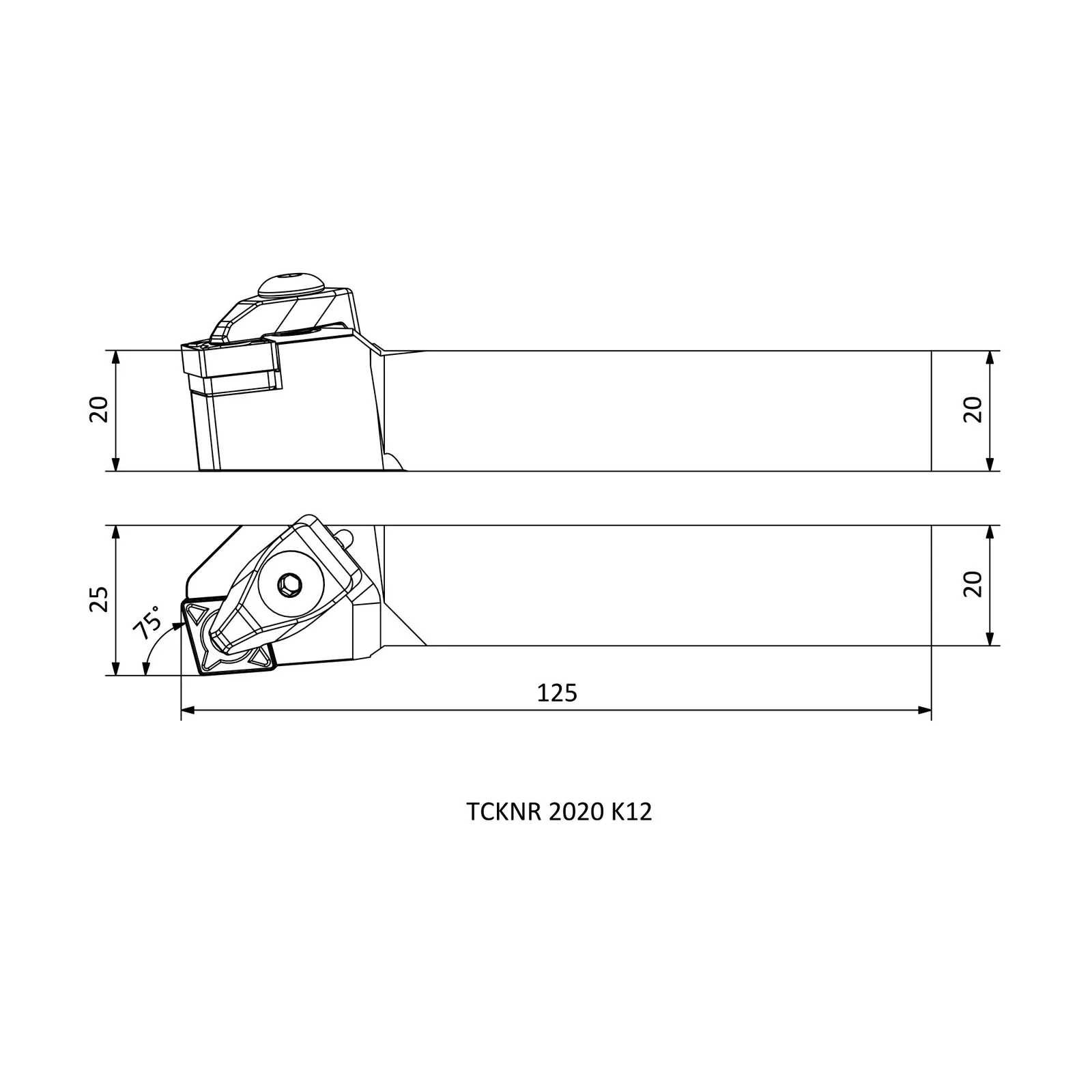 TCKNR 2020 K12 &mdash; dimensioned drawing