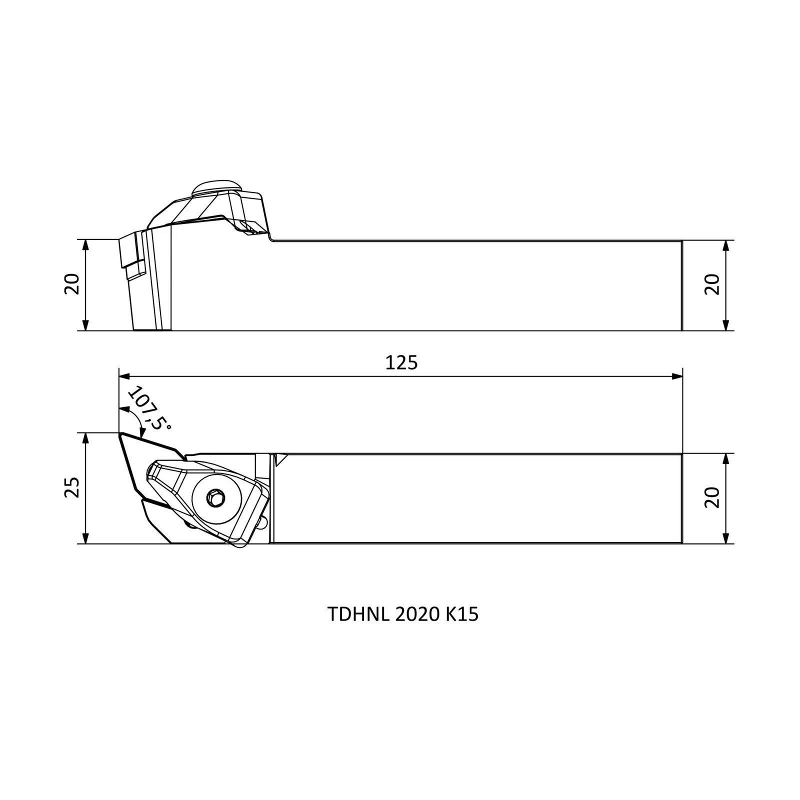 TDHNL 2020 K15 &mdash; dimensioned drawing