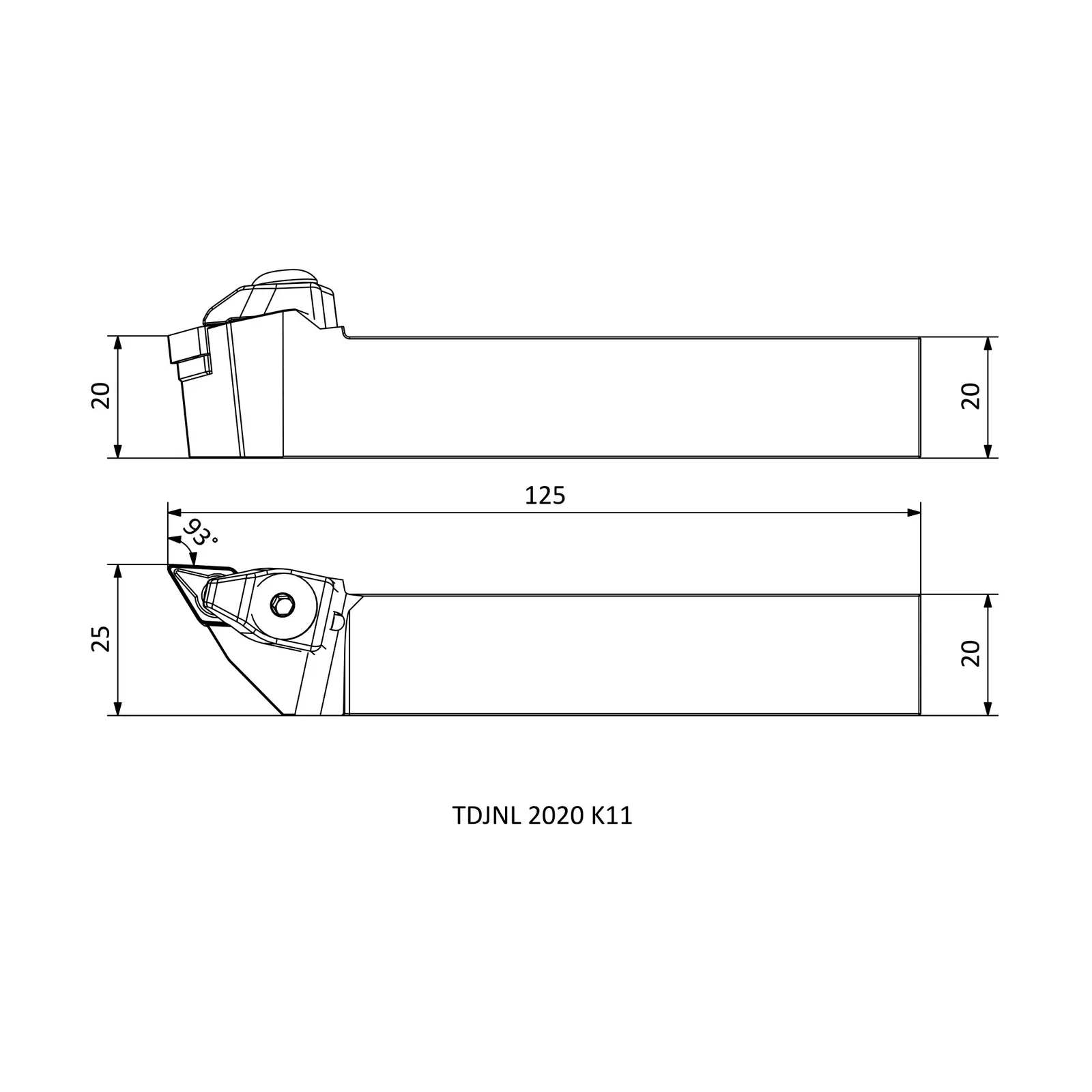 TDJNL 2020 K11 &mdash; dimensioned drawing