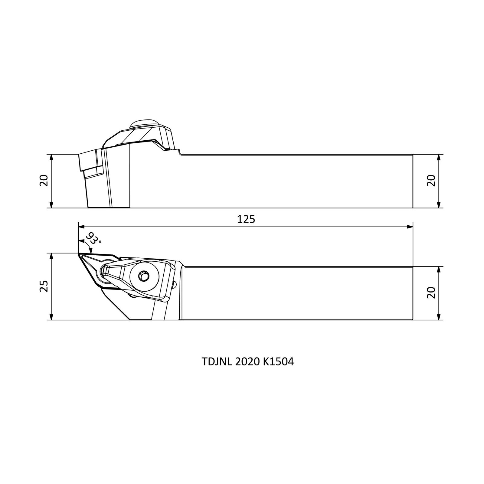 TDJNL 2020 K1504 &mdash; dimensioned drawing