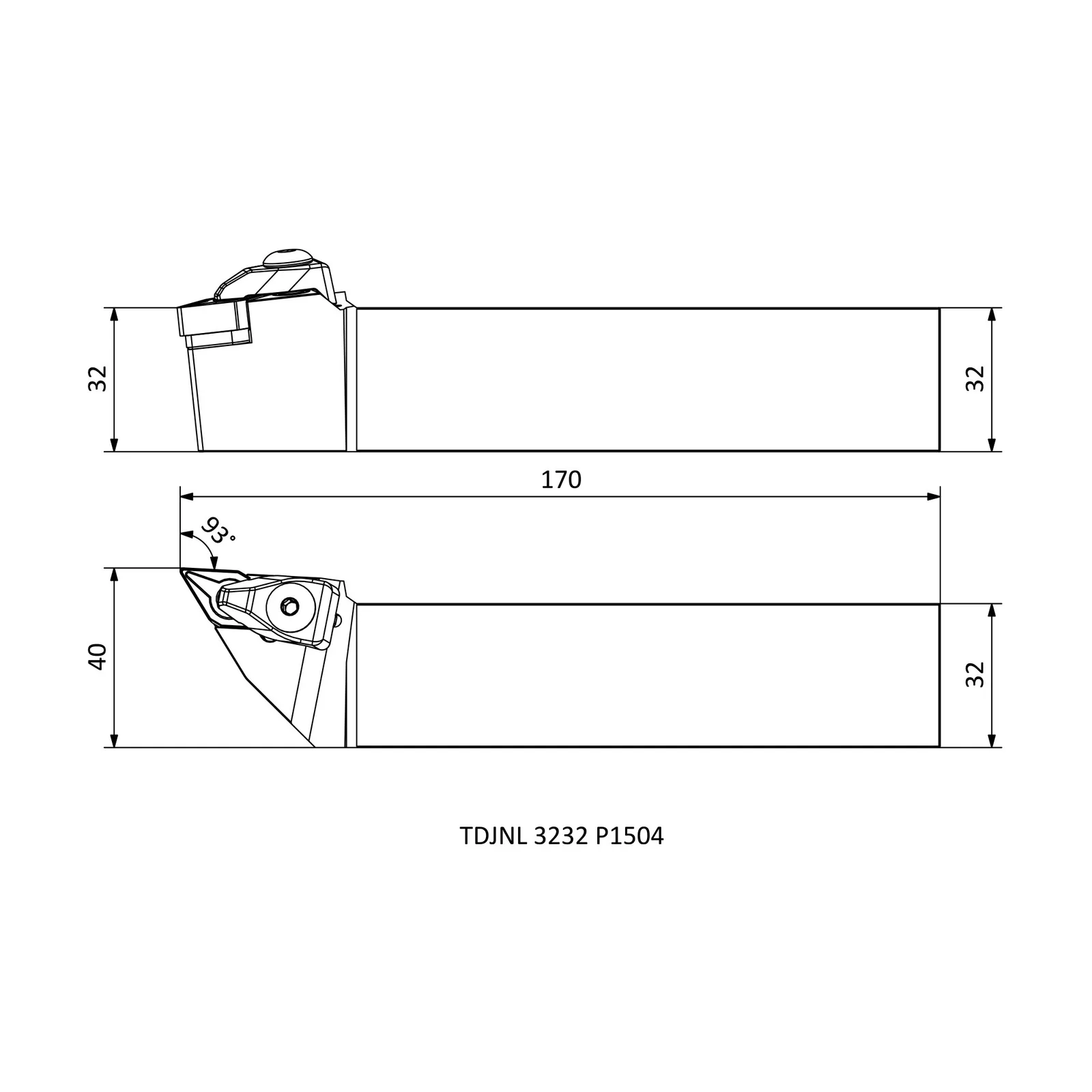 TDJNL 3232 P1504 &mdash; dimensioned drawing