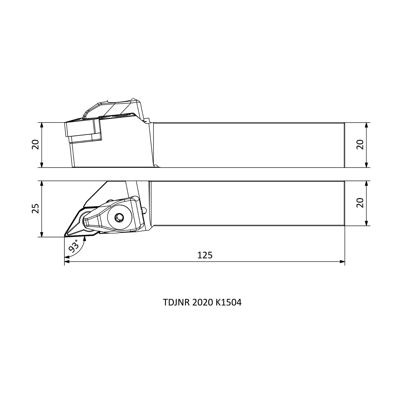 TDJNR 2020 K1504 &mdash; dimensioned drawing