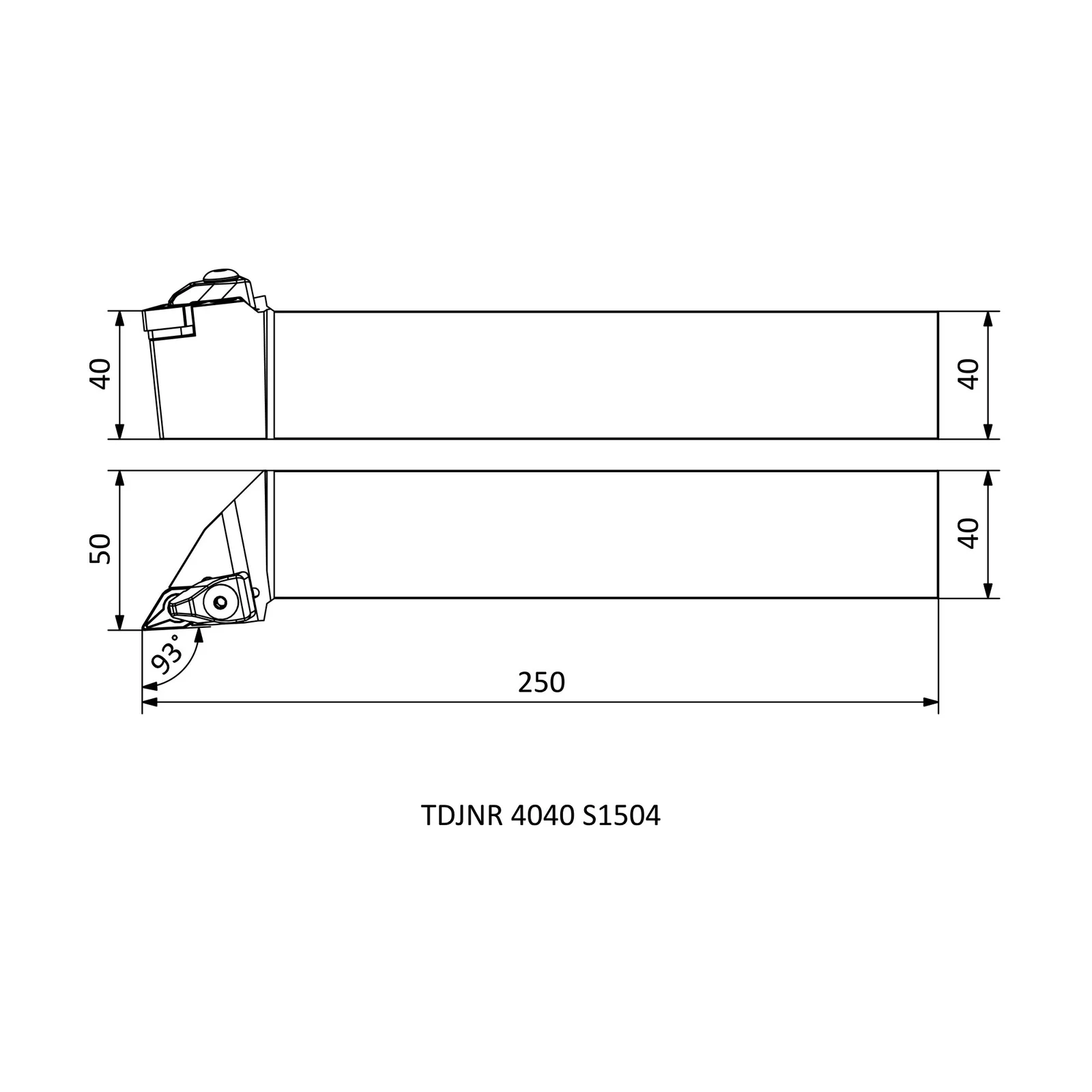TDJNR 4040 S1504 &mdash; dimensioned drawing