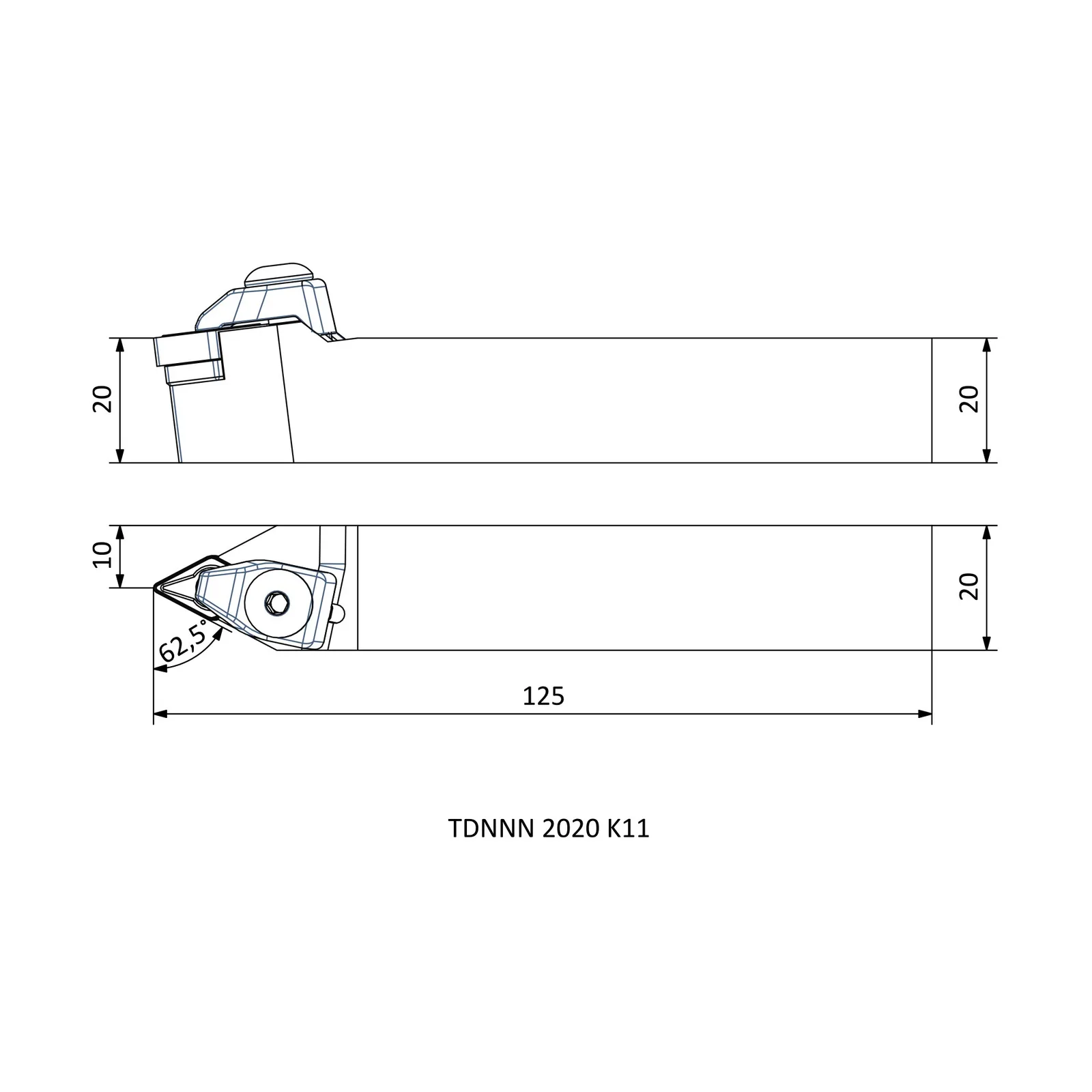 TDNNN 2020 K11 &mdash; dimensioned drawing