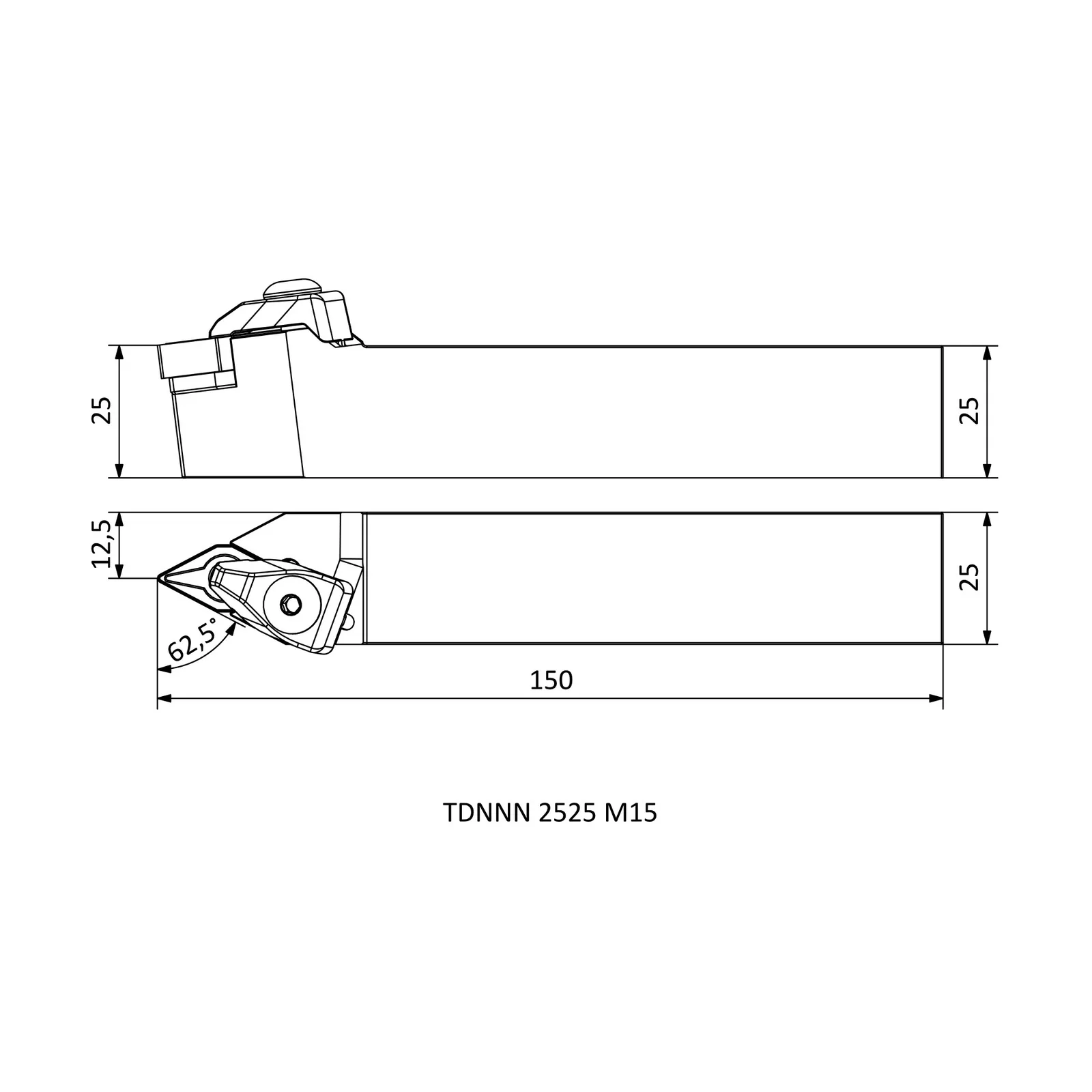 TDNNN 2525 M15 &mdash; dimensioned drawing