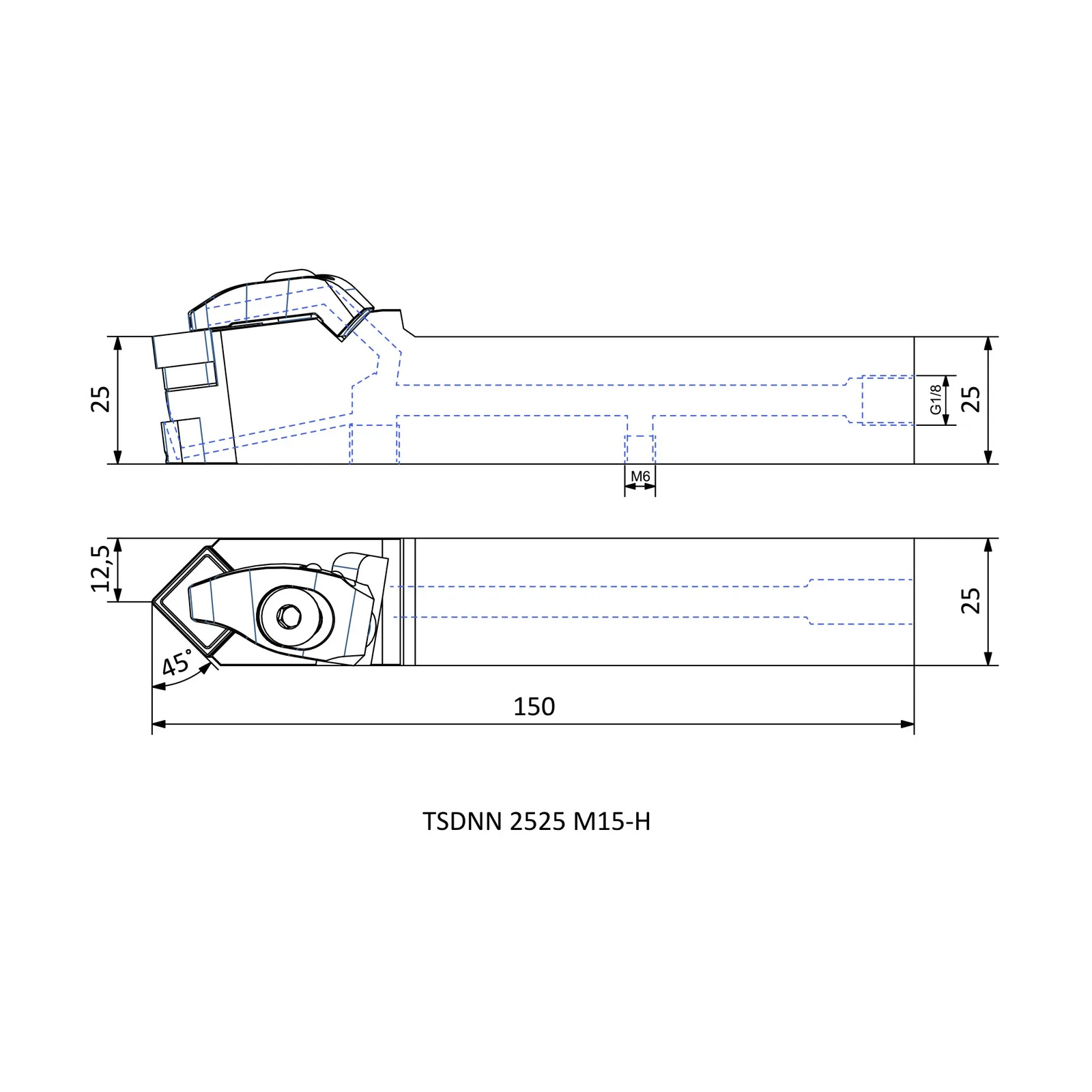 TSDNN 2525 M15-H &mdash; dimensioned drawing
