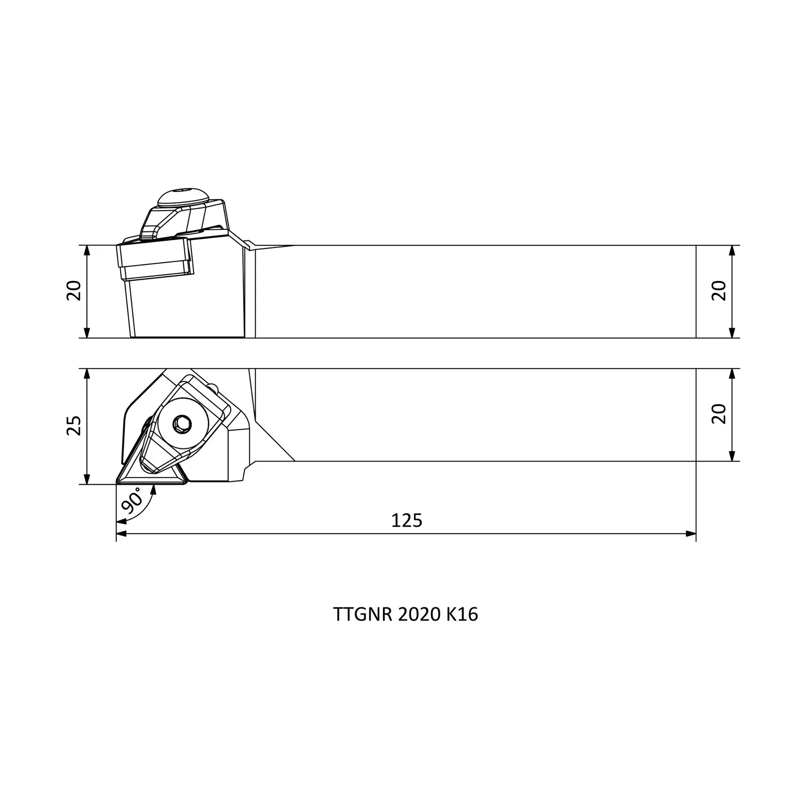 TTGNR 2020 K16 &mdash; dimensioned drawing