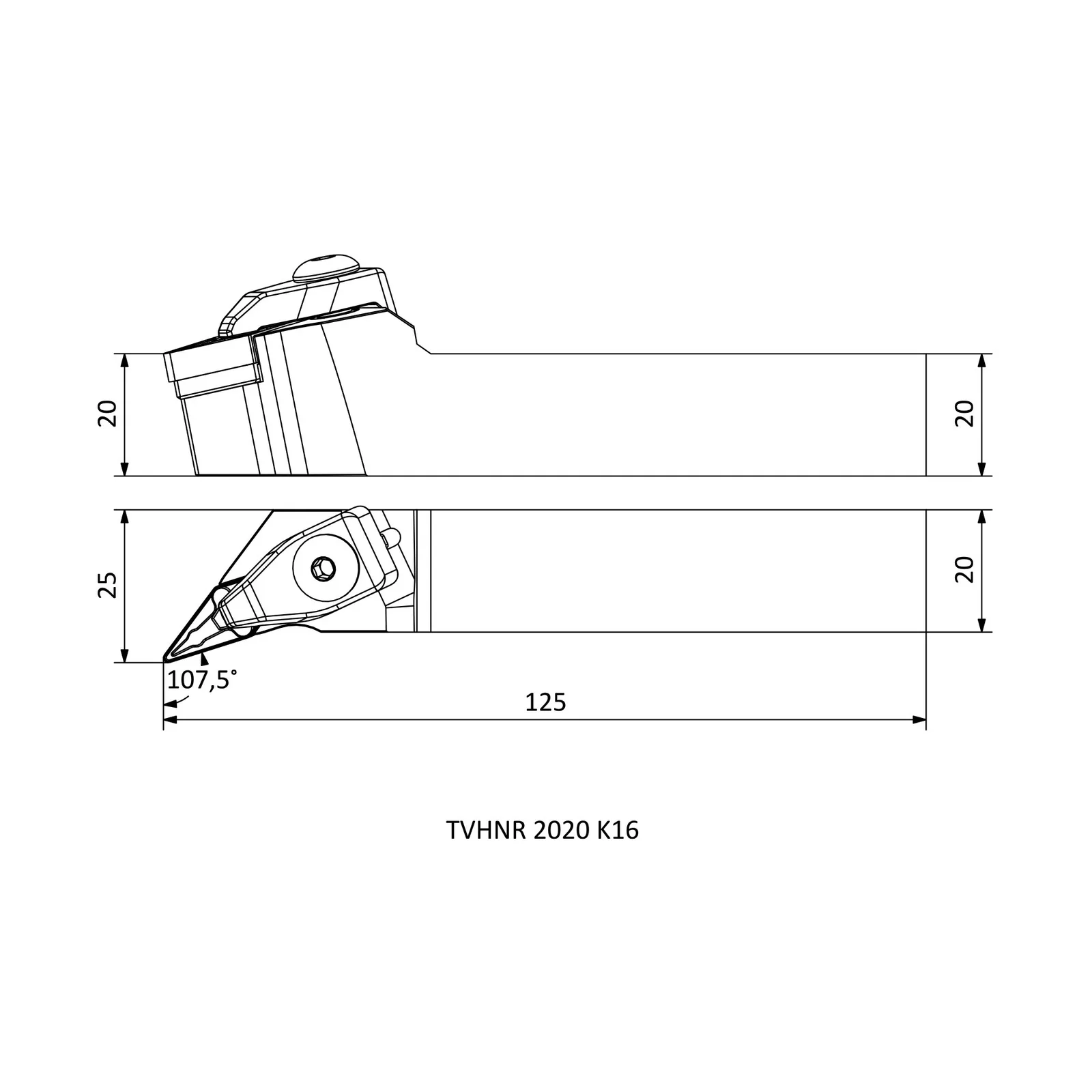 TVHNR 2020 K16 &mdash; dimensioned drawing