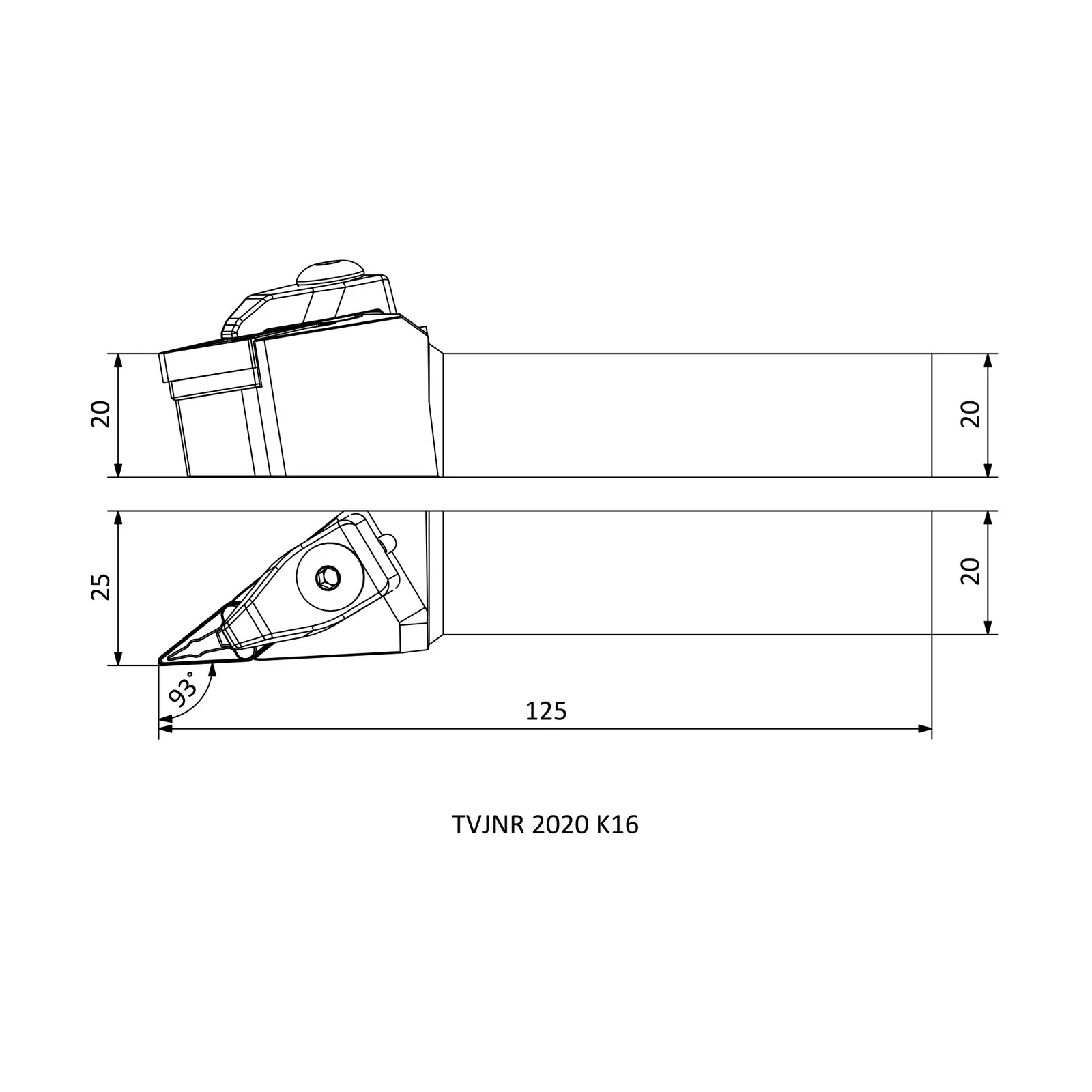 TVJNR 2020 K16 &mdash; dimensioned drawing